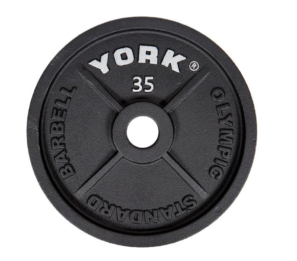York Barbell Cast Iron Olympic Weight Plates 35LB – 2