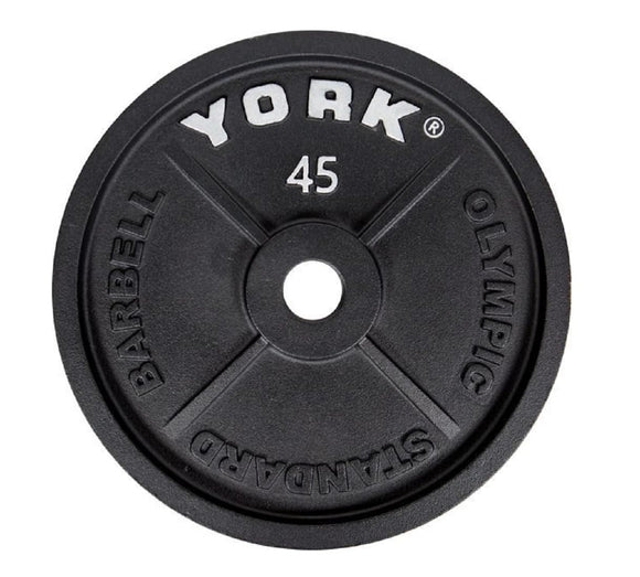 York Barbell Cast Iron Olympic Weight Plates 45LB – 2