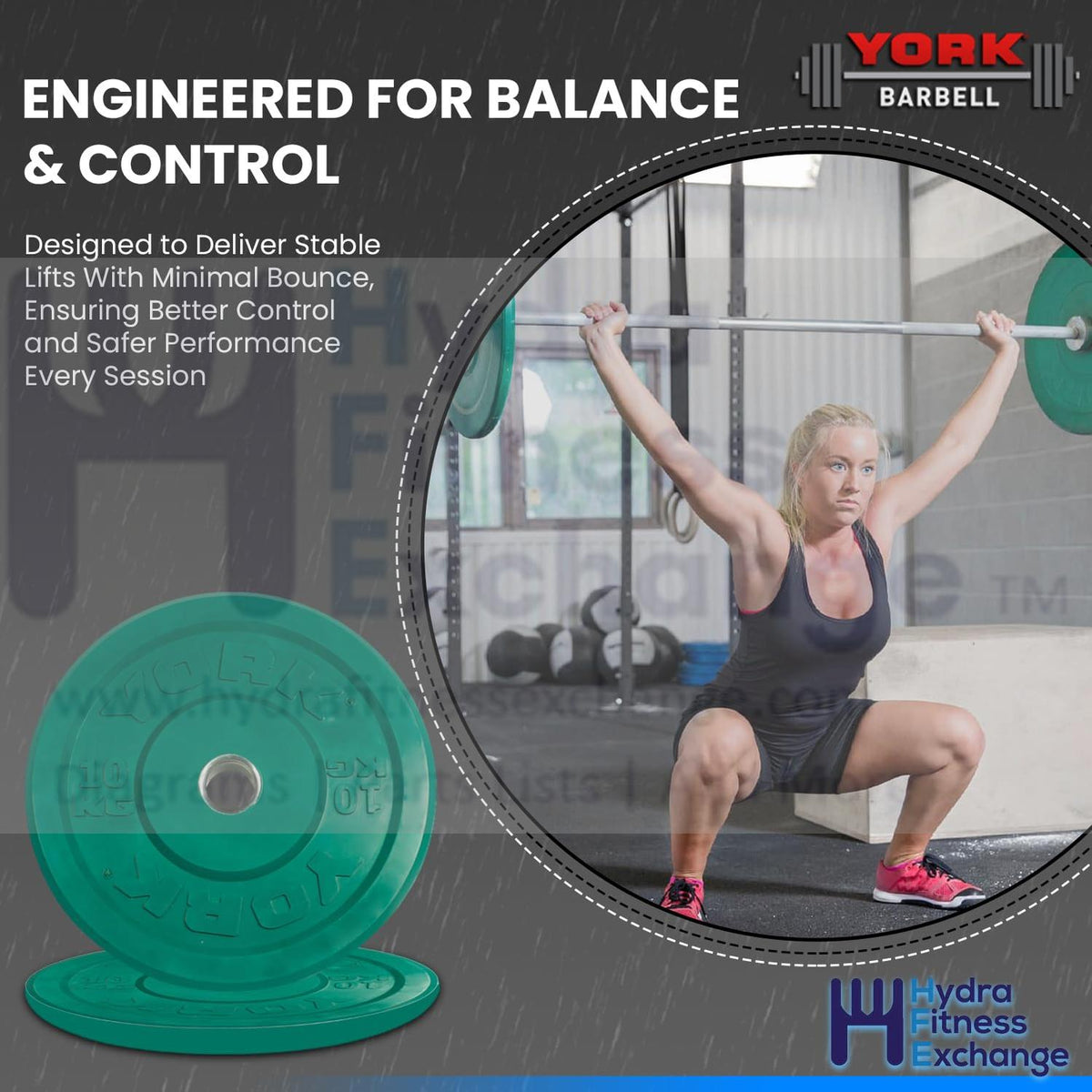 York Barbell Color-Coded Rubber Training Bumper Plates | Olympic Weigh ...