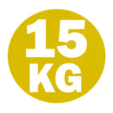 York Barbell Color-Coded Rubber Training Bumper Plates | Olympic Weightlifting Plates 15 KG | Durable Solid Rubber with 2” Center Steel Sleeve | Noise-Reducing, Floor-Protecting Weight Plates - Yellow-hydrafitnessparts