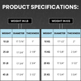 York Barbell Color-Coded Rubber Training Bumper Plates | Olympic Weightlifting Plates 15 KG | Durable Solid Rubber with 2” Center Steel Sleeve | Noise-Reducing, Floor-Protecting Weight Plates - Yellow-hydrafitnessparts