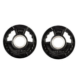 York Barbell Dual Grip Thin Line Rubber Encased Olympic Plate (2.5 lb Pair) – 2" Center Hole, Interlocking Design, Durable Rubber Coating, Easy-Grab Handles – For Home Gym & Commercial-hydrafitnessparts