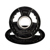 York Barbell Dual Grip Thin Line Rubber Encased Olympic Plate (2.5 lb Pair) – 2" Center Hole, Interlocking Design, Durable Rubber Coating, Easy-Grab Handles – For Home Gym & Commercial-hydrafitnessparts