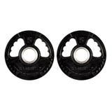 York Barbell Dual Grip Thin Line Rubber Encased Olympic Plate (5 lb Pair) – 2" Center Hole, Interlocking Design, Durable Rubber Coating, Easy-Grab Handles – For Home Gym & Commercial-hydrafitnessparts