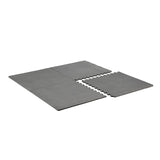 York Barbell Floor Guards with Edging, Pack of 4 | Puzzle Rubber Interlocking Foam Tiles for Floor Protection Cushioned Surface for Multipurpose Exercise | Non-Slip 2' x 2' x 12mm (1/2” Thick) | Black-hydrafitnessparts
