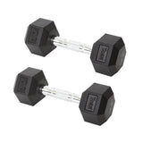 York Barbell Hex Dumbbell Set 10LB Rubber Coated Fixed Weight Dumbbells with Chrome Ergonomic Handle Odorless & Durable for Home Gym Women’s Strength Training Full Body Workouts - Pack of 2-hydrafitnessparts