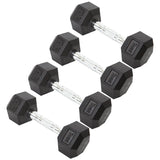 York Barbell Hex Dumbbell Set 10LB Rubber Coated Fixed Weight Dumbbells with Chrome Ergonomic Handle Odorless & Durable for Home Gym Women’s Strength Training Full Body Workouts - Pack of 4-hydrafitnessparts