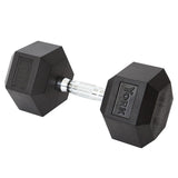 York Barbell Hex Dumbbell Set 110LB Rubber Coated Fixed Weight Dumbbells with Chrome Ergonomic Handle Odorless & Durable for Home Gym Women’s Strength Training Full Body Workouts - Pack of 1-hydrafitnessparts