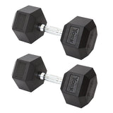 York Barbell Hex Dumbbell Set 110LB Rubber Coated Fixed Weight Dumbbells with Chrome Ergonomic Handle Odorless & Durable for Home Gym Women’s Strength Training Full Body Workouts - Pack of 2-hydrafitnessparts