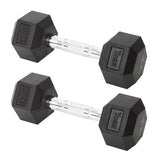York Barbell Hex Dumbbell Set 12.5LB Rubber Coated Fixed Weight Dumbbells with Chrome Ergonomic Handle Odorless & Durable for Home Gym Women’s Strength Training Full Body Workouts - Pack of 2-hydrafitnessparts