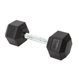 York Barbell Hex Dumbbell Set 15LB Rubber Coated Fixed Weight Dumbbells with Chrome Ergonomic Handle Odorless & Durable for Home Gym Women’s Strength Training Full Body Workouts - Pack of 1-hydrafitnessparts