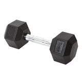 York Barbell Hex Dumbbell Set 17.5LB Rubber Coated Fixed Weight Dumbbells with Chrome Ergonomic Handle Odorless & Durable for Home Gym Women’s Strength Training Full Body Workouts - Pack of 1-hydrafitnessparts