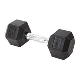 York Barbell Hex Dumbbell Set 20LB Rubber Coated Fixed Weight Dumbbells with Chrome Ergonomic Handle Odorless & Durable for Home Gym Women’s Strength Training Full Body Workouts - Pack of 1-hydrafitnessparts