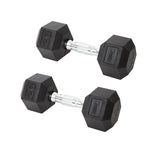 York Barbell Hex Dumbbell Set 20LB Rubber Coated Fixed Weight Dumbbells with Chrome Ergonomic Handle Odorless & Durable for Home Gym Women’s Strength Training Full Body Workouts - Pack of 2-hydrafitnessparts
