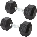 York Barbell Hex Dumbbell Set 30LB Rubber Coated Fixed Weight Dumbbells with Chrome Ergonomic Handle Odorless & Durable for Home Gym Women’s Strength Training Full Body Workouts - Pack of 2-hydrafitnessparts