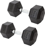 York Barbell Hex Dumbbell Set 40LB Rubber Coated Fixed Weight Dumbbells with Chrome Ergonomic Handle Odorless & Durable for Home Gym Women’s Strength Training Full Body Workouts - Pack of 2-hydrafitnessparts