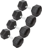 York Barbell Hex Dumbbell Set 40LB Rubber Coated Fixed Weight Dumbbells with Chrome Ergonomic Handle Odorless & Durable for Home Gym Women’s Strength Training Full Body Workouts - Pack of 4-hydrafitnessparts