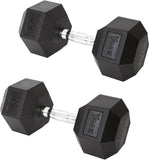 York Barbell Hex Dumbbell Set 45LB Rubber Coated Fixed Weight Dumbbells with Chrome Ergonomic Handle Odorless & Durable for Home Gym Women’s Strength Training Full Body Workouts - Pack of 2-hydrafitnessparts