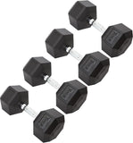 York Barbell Hex Dumbbell Set 55LB Rubber Coated Fixed Weight Dumbbells with Chrome Ergonomic Handle Odorless & Durable for Home Gym Women’s Strength Training Full Body Workouts - Pack of 1, 2 & 4-hydrafitnessparts