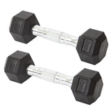 York Barbell Hex Dumbbell Set 5LB Rubber Coated Fixed Weight Dumbbells with Chrome Ergonomic Handle Odorless & Durable for Home Gym Women’s Strength Training Full Body Workouts - Pack of 2-hydrafitnessparts