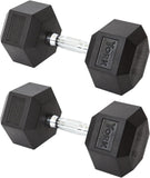 York Barbell Hex Dumbbell Set 65LB Rubber Coated Fixed Weight Dumbbells with Chrome Ergonomic Handle Odorless & Durable for Home Gym Women’s Strength Training Full Body Workouts - Pack of 2-hydrafitnessparts