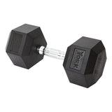 York Barbell Hex Dumbbell Set 95LB Rubber Coated Fixed Weight Dumbbells with Chrome Ergonomic Handle Odorless & Durable for Home Gym Women’s Strength Training Full Body Workouts - Pack of 1-hydrafitnessparts
