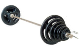 York Barbell ISO-Grip Steel Olympic Plate Set with 7' Barbell & Spring Collars – Anti-Pinch 3-Grip Design, Steel Composite Coating, 1000lb Capacity, Ideal for Home, School, and Commercial Gym-hydrafitnessparts