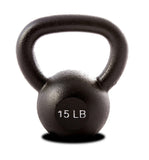 York Barbell Kettlebell Weights – 15 LB Cast Iron Kettlebells with Matte Black Finish – Full Body Strength Training & CrossFit Conditioning – Ideal for Russian Swings, Squats, Presses & More-hydrafitnessparts