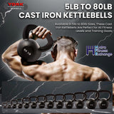 York Barbell Kettlebell Weights – 25 LB Cast Iron Kettlebells with Matte Black Finish – Full Body Strength Training & CrossFit Conditioning – Ideal for Russian Swings, Squats, Presses & More-hydrafitnessparts