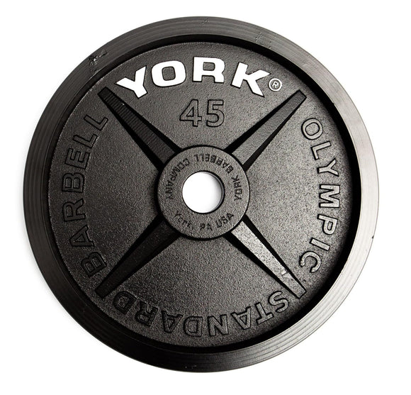 York Barbell Legacy 2-Inch Cast Iron Olympic Weight Plate 40lb – Precision Milled, +/-2% Tolerance – Fits Standard Olympic Bars – Smooth Back & Edge-hydrafitnessparts