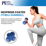 York Barbell Neoprene Coated Fitbell Dumbbell (10LB Pack of 2) | Dumbbell Set for Women & Men Durable Anti-Roll Anti-Slip, Color Royal Blue | Ideal for Arm Rows Squats Chest Presses Bicep Curls-hydrafitnessparts
