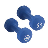 York Barbell Neoprene Coated Fitbell Dumbbell (10LB Pack of 2) | Dumbbell Set for Women & Men Durable Anti-Roll Anti-Slip, Color Royal Blue | Ideal for Arm Rows Squats Chest Presses Bicep Curls-hydrafitnessparts
