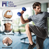 York Barbell Neoprene Coated Fitbell Dumbbell (10LB Pack of 4) | Dumbbell Set for Women & Men Durable Anti-Roll Anti-Slip, Color Royal Blue | Ideal for Arm Rows Squats Chest Presses Bicep Curls-hydrafitnessparts