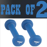 York Barbell Neoprene Coated Fitbell Dumbbell (1LB Pack of 2) | Dumbbell Set for Women & Men Durable Anti-Roll Anti-Slip, Color Blue | Ideal for Arm Rows Squats Chest Presses Bicep Curls-hydrafitnessparts