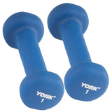 York Barbell Neoprene Coated Fitbell Dumbbell (1LB Pack of 2) | Dumbbell Set for Women & Men Durable Anti-Roll Anti-Slip, Color Blue | Ideal for Arm Rows Squats Chest Presses Bicep Curls-hydrafitnessparts