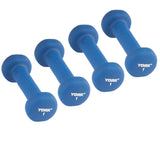York Barbell Neoprene Coated Fitbell Dumbbell (1LB Pack of 4) | Dumbbell Set for Women & Men Durable Anti-Roll Anti-Slip, Color Blue | Ideal for Arm Rows Squats Chest Presses Bicep Curls-hydrafitnessparts