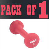York Barbell Neoprene Coated Fitbell Dumbbell (2LB Pack of 1) | Dumbbell Set for Women & Men Durable Anti-Roll Anti-Slip, Color Red | Ideal for Arm Rows Squats Chest Presses Bicep Curls-hydrafitnessparts