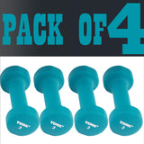 York Barbell Neoprene Coated Fitbell Dumbbell (3LB Pack of 4) | Dumbbell Set for Women & Men Durable Anti-Roll Anti-Slip, Color Teal | Ideal for Arm Rows Squats Chest Presses Bicep Curls-hydrafitnessparts