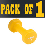 York Barbell Neoprene Coated Fitbell Dumbbell (4LB Pack of 1) | Dumbbell Set for Women & Men Durable Anti-Roll Anti-Slip, Color Yellow | Ideal for Arm Rows Squats Chest Presses Bicep Curls-hydrafitnessparts