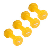 York Barbell Neoprene Coated Fitbell Dumbbell (4LB Pack of 4) | Dumbbell Set for Women & Men Durable Anti-Roll Anti-Slip, Color Yellow | Ideal for Arm Rows Squats Chest Presses Bicep Curls-hydrafitnessparts