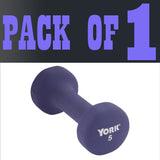 York Barbell Neoprene Coated Fitbell Dumbbell (5LB Pack of 1) | Dumbbell Set for Women & Men Durable Anti-Roll Anti-Slip, Color Purple | Ideal for Arm Rows Squats Chest Presses Bicep Curls-hydrafitnessparts