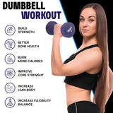 York Barbell Neoprene Coated Fitbell Dumbbell (5LB Pack of 2) | Dumbbell Set for Women & Men Durable Anti-Roll Anti-Slip, Color Purple | Ideal for Arm Rows Squats Chest Presses Bicep Curls-hydrafitnessparts