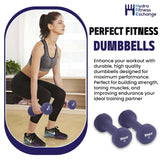 York Barbell Neoprene Coated Fitbell Dumbbell (5LB Pack of 2) | Dumbbell Set for Women & Men Durable Anti-Roll Anti-Slip, Color Purple | Ideal for Arm Rows Squats Chest Presses Bicep Curls-hydrafitnessparts