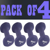 York Barbell Neoprene Coated Fitbell Dumbbell (5LB Pack of 4) | Dumbbell Set for Women & Men Durable Anti-Roll Anti-Slip, Color Purple | Ideal for Arm Rows Squats Chest Presses Bicep Curls-hydrafitnessparts