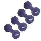 York Barbell Neoprene Coated Fitbell Dumbbell (5LB Pack of 4) | Dumbbell Set for Women & Men Durable Anti-Roll Anti-Slip, Color Purple | Ideal for Arm Rows Squats Chest Presses Bicep Curls-hydrafitnessparts