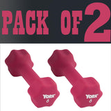 York Barbell Neoprene Coated Fitbell Dumbbell (6LB Pack of 2) | Dumbbell Set for Women & Men Durable Anti-Roll Anti-Slip, Color Magenta | Ideal for Arm Rows Squats Chest Presses Bicep Curls-hydrafitnessparts