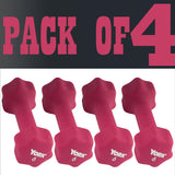 York Barbell Neoprene Coated Fitbell Dumbbell (6LB Pack of 4) | Dumbbell Set for Women & Men Durable Anti-Roll Anti-Slip, Color Magenta | Ideal for Arm Rows Squats Chest Presses Bicep Curls-hydrafitnessparts