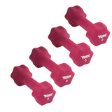 York Barbell Neoprene Coated Fitbell Dumbbell (6LB Pack of 4) | Dumbbell Set for Women & Men Durable Anti-Roll Anti-Slip, Color Magenta | Ideal for Arm Rows Squats Chest Presses Bicep Curls-hydrafitnessparts