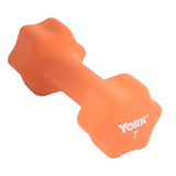 York Barbell Neoprene Coated Fitbell Dumbbell (7LB Pack of 1) | Dumbbell Set for Women & Men Durable Anti-Roll Anti-Slip, Color Pumpkin | Ideal for Arm Rows Squats Chest Presses Bicep Curls-hydrafitnessparts