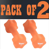 York Barbell Neoprene Coated Fitbell Dumbbell (7LB Pack of 2) | Dumbbell Set for Women & Men Durable Anti-Roll Anti-Slip, Color Pumpkin | Ideal for Arm Rows Squats Chest Presses Bicep Curls-hydrafitnessparts